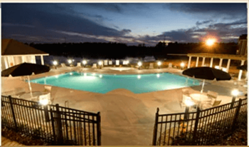 Night View at Village on the Lake Apartments, Spring Lake, North Carolina